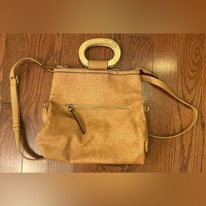 Convertible Handbag Shoulder Backpack Handles Pockets Faux Leather New